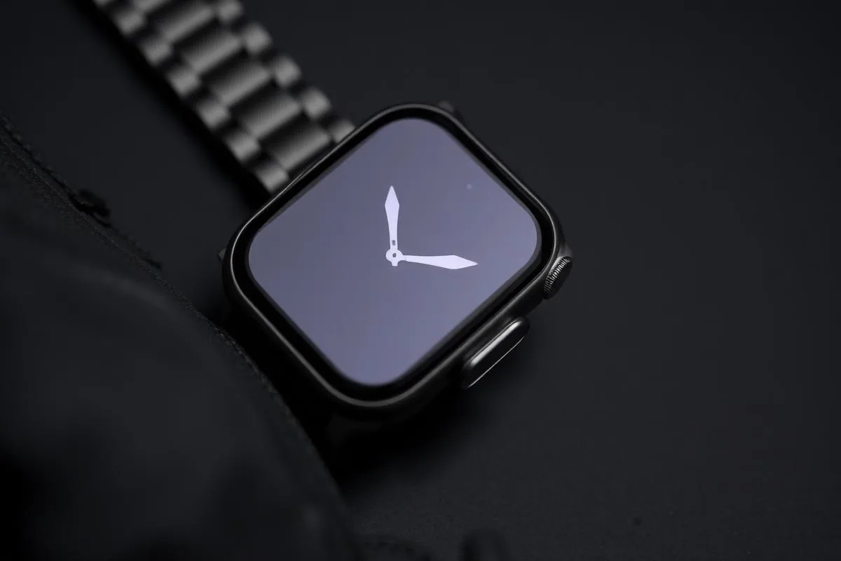 Apple Watch Ultra in titanium on dark slate — Apple Watch resale value