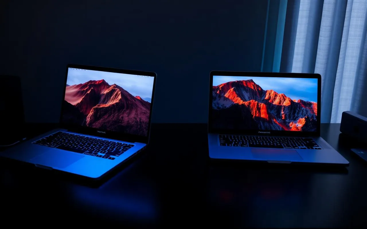 MacBook Air and MacBook Pro side by side for trade-in comparison